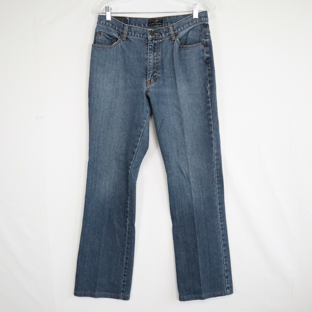 New York & Co Jeans Womens 8 Average Straight 5-Pocket Stretch Flex Denim Blue